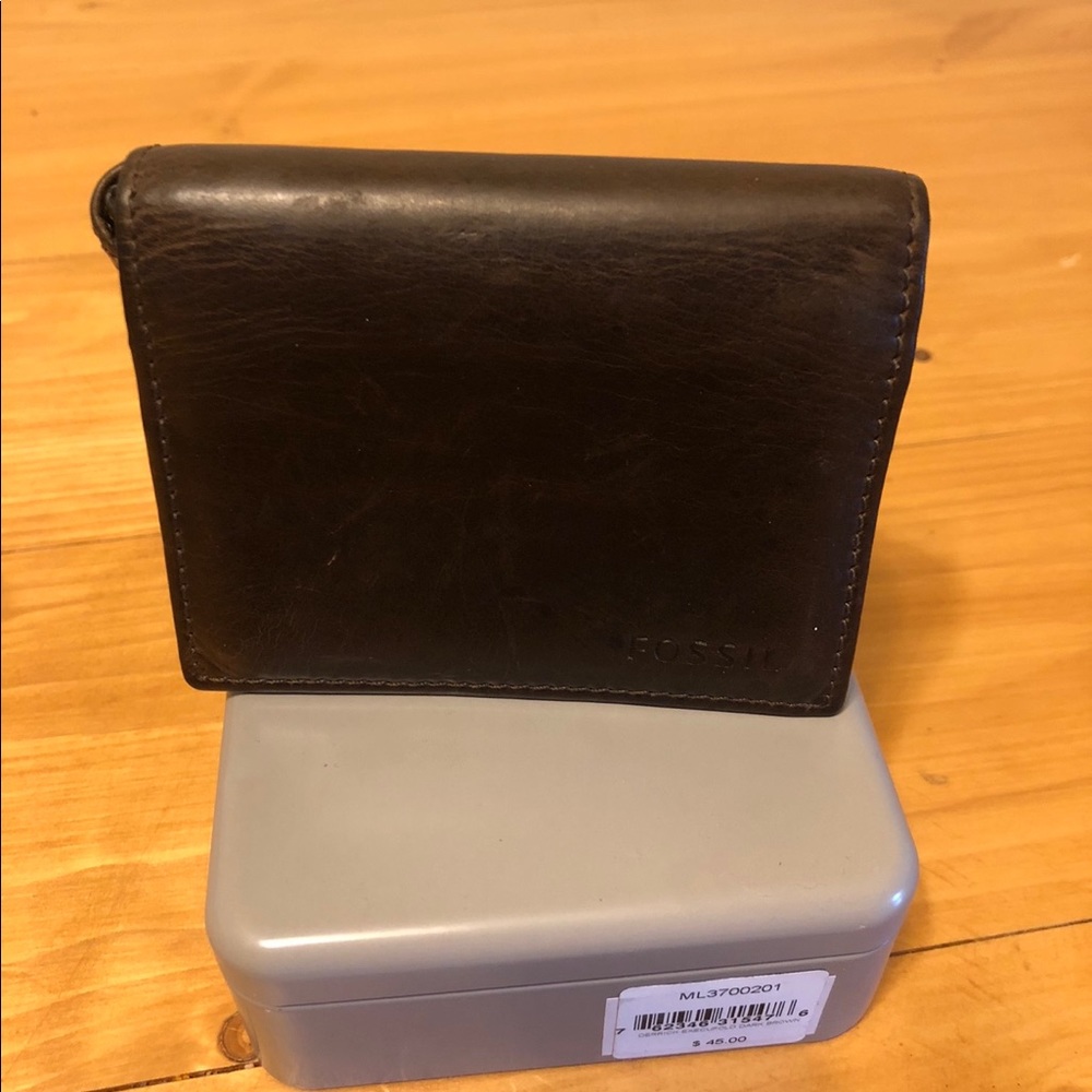 FOSSIL Derrick Execufold Dark Brown